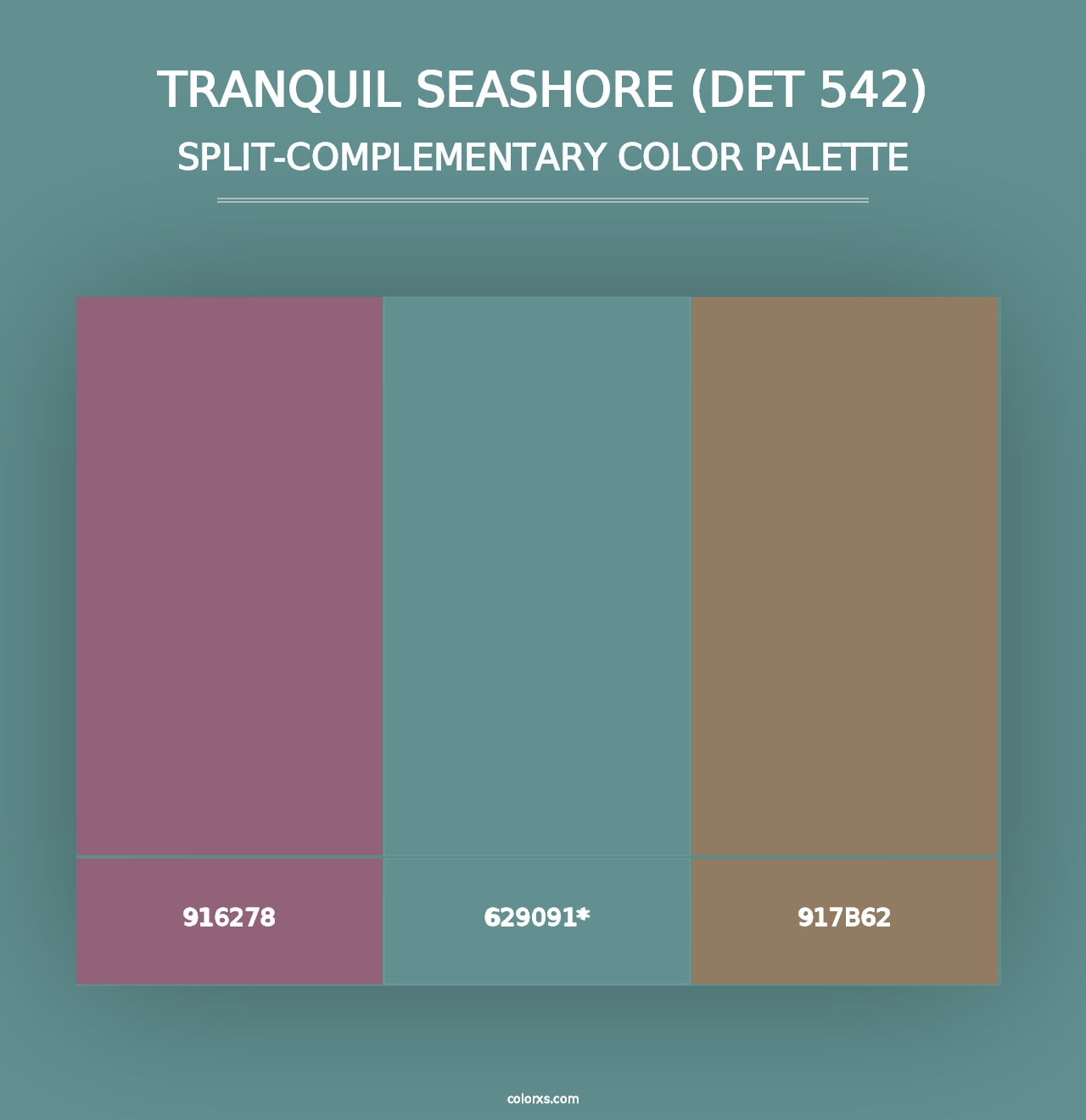 Tranquil Seashore (DET 542) - Split-Complementary Color Palette