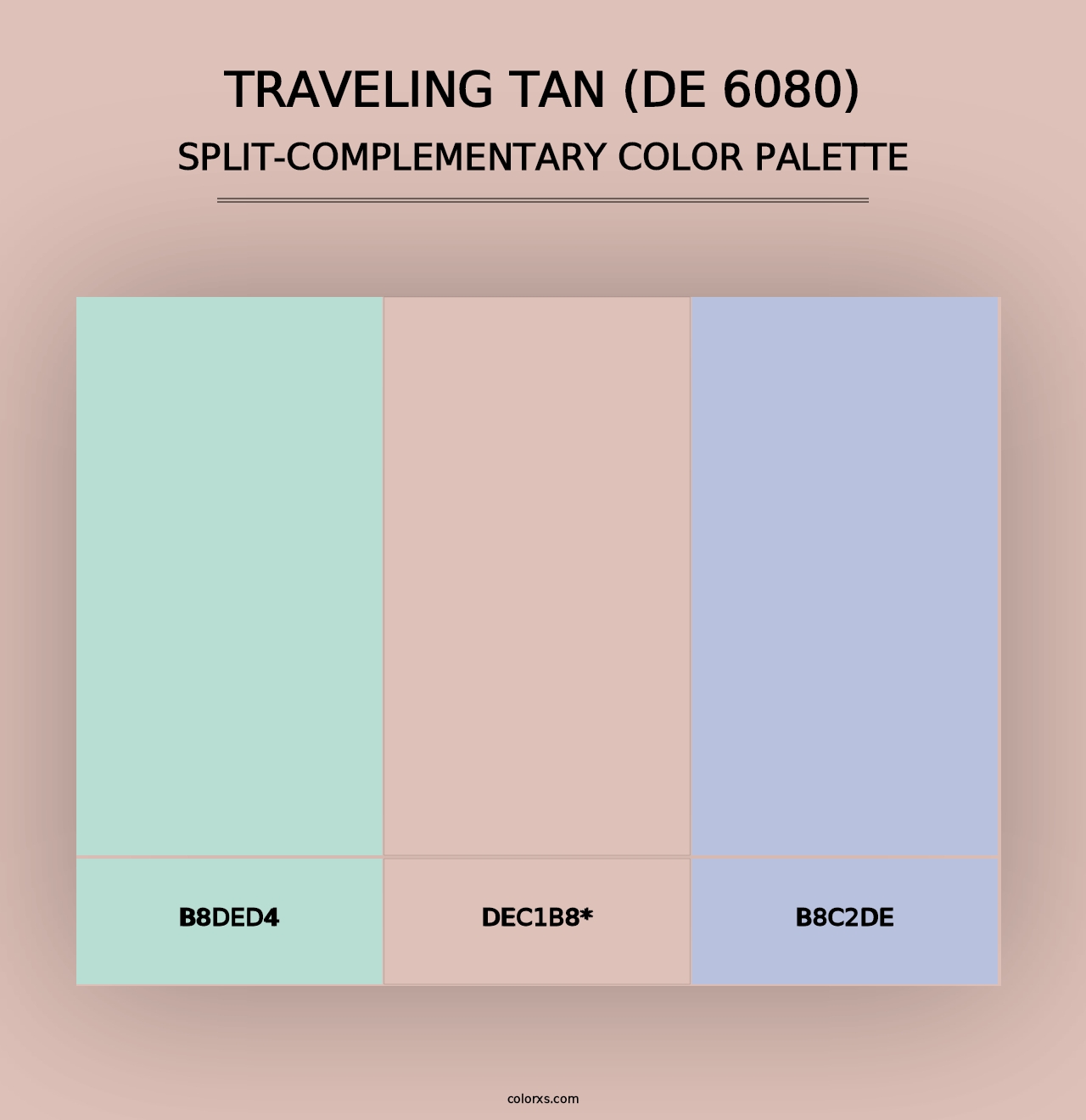 Traveling Tan (DE 6080) - Split-Complementary Color Palette