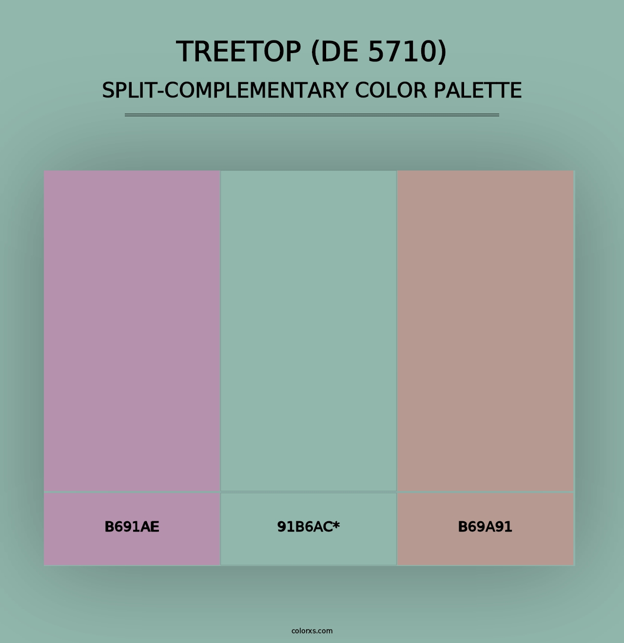 Treetop (DE 5710) - Split-Complementary Color Palette