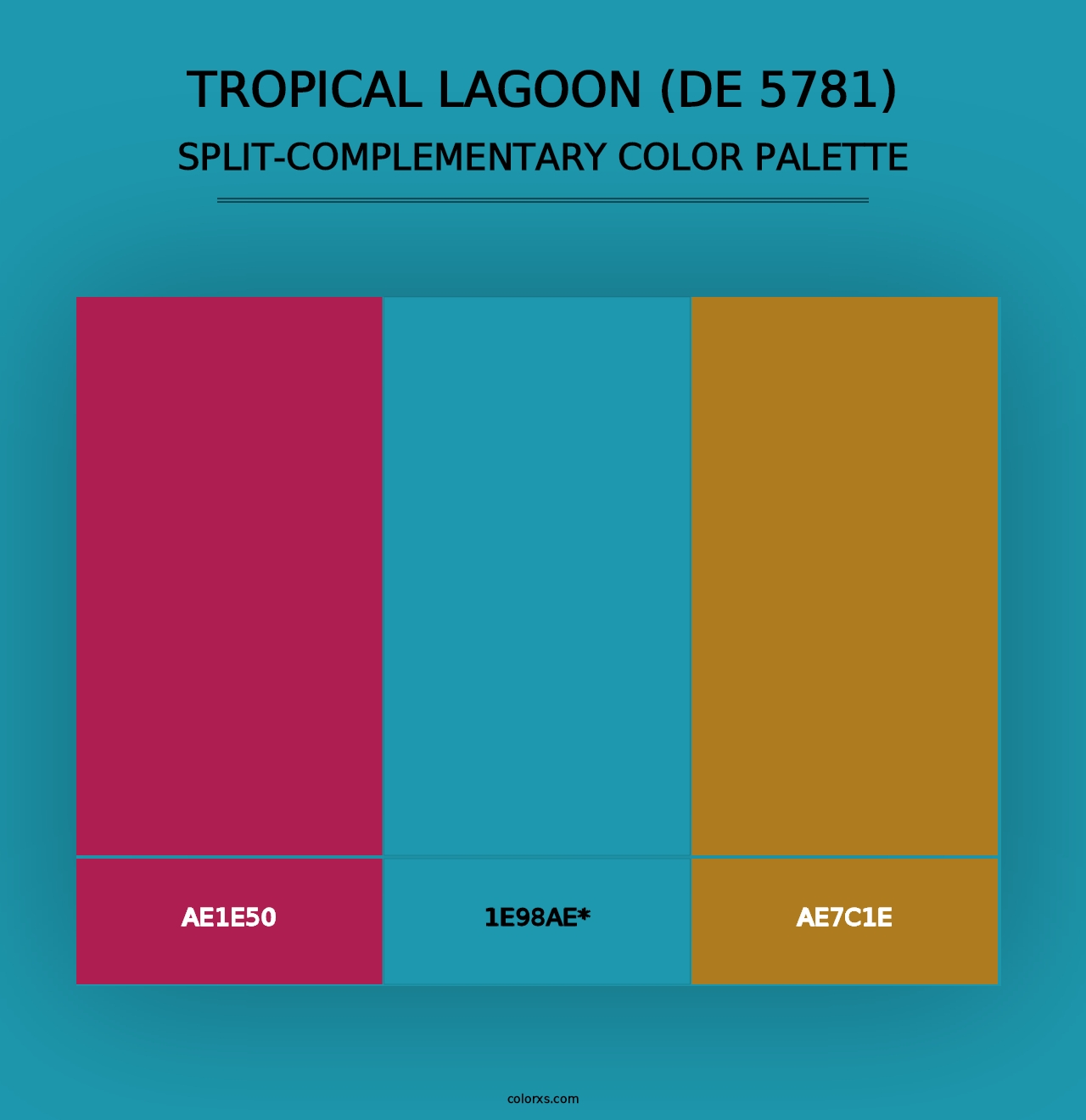 Tropical Lagoon (DE 5781) - Split-Complementary Color Palette