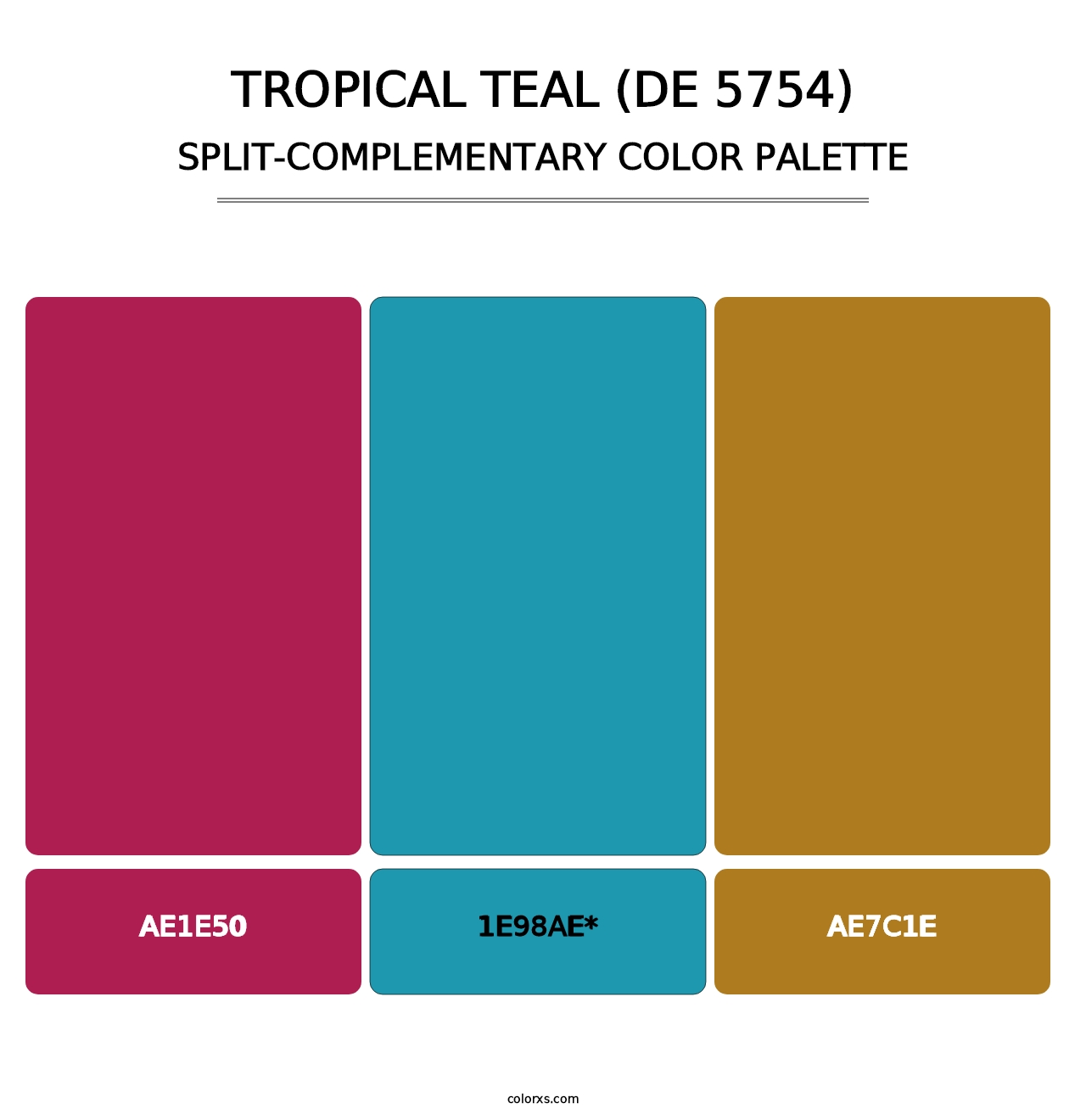 Tropical Teal (DE 5754) - Split-Complementary Color Palette