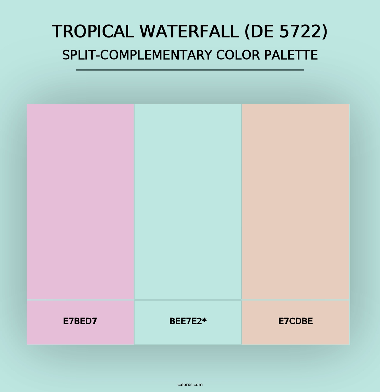 Tropical Waterfall (DE 5722) - Split-Complementary Color Palette