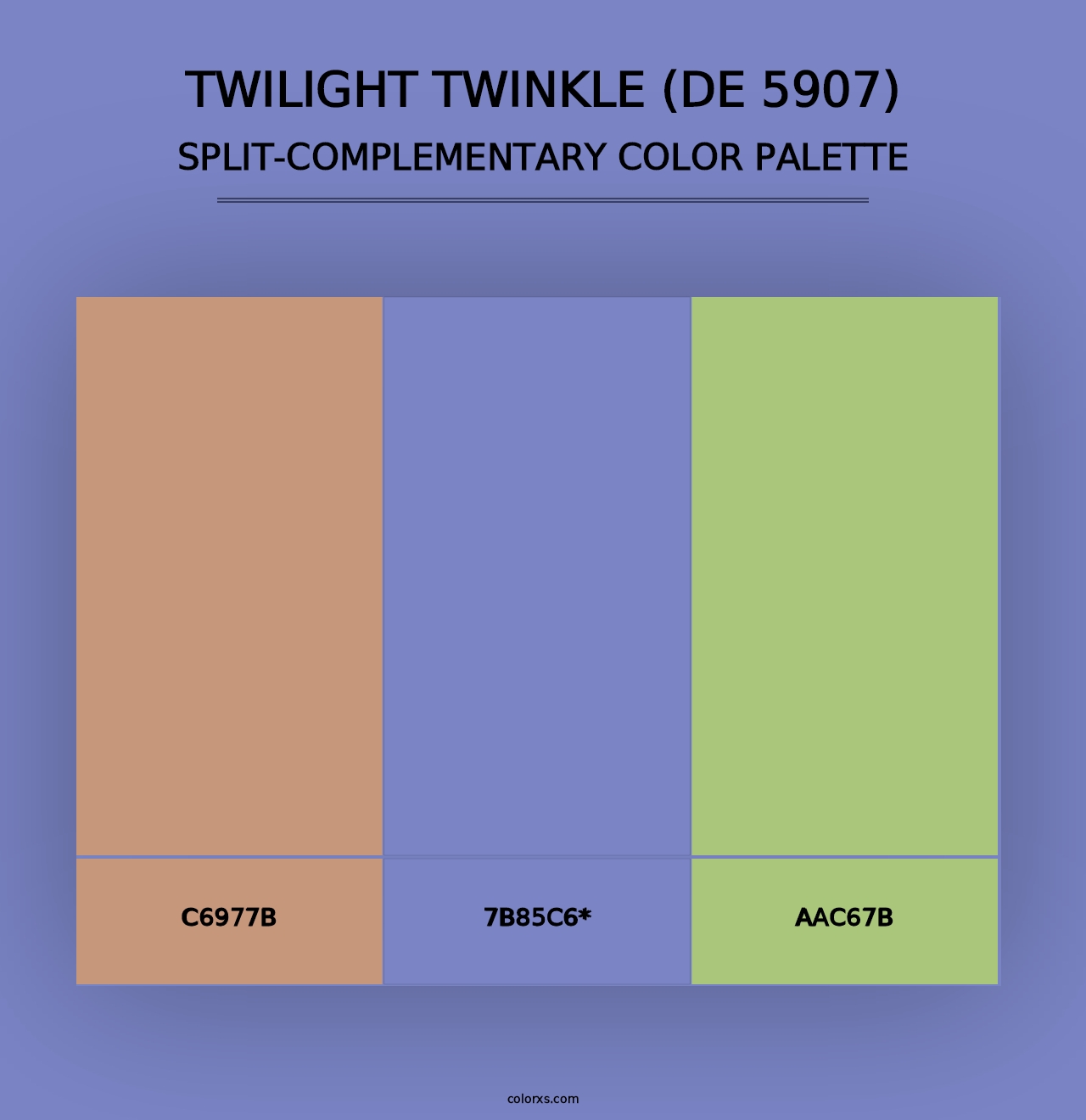 Twilight Twinkle (DE 5907) - Split-Complementary Color Palette