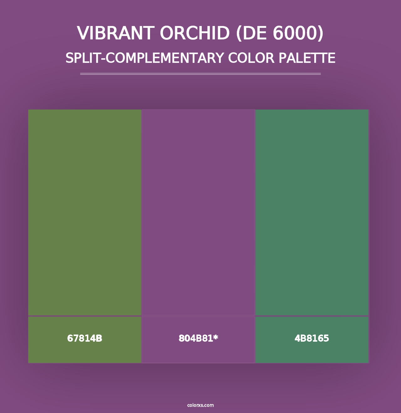 Vibrant Orchid (DE 6000) - Split-Complementary Color Palette