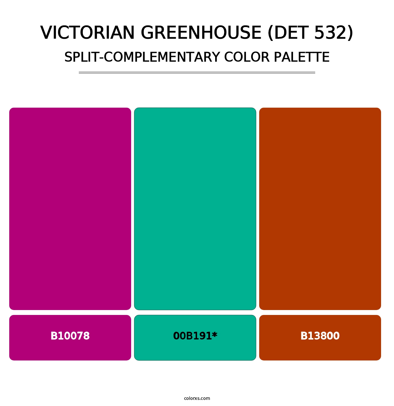 Victorian Greenhouse (DET 532) - Split-Complementary Color Palette