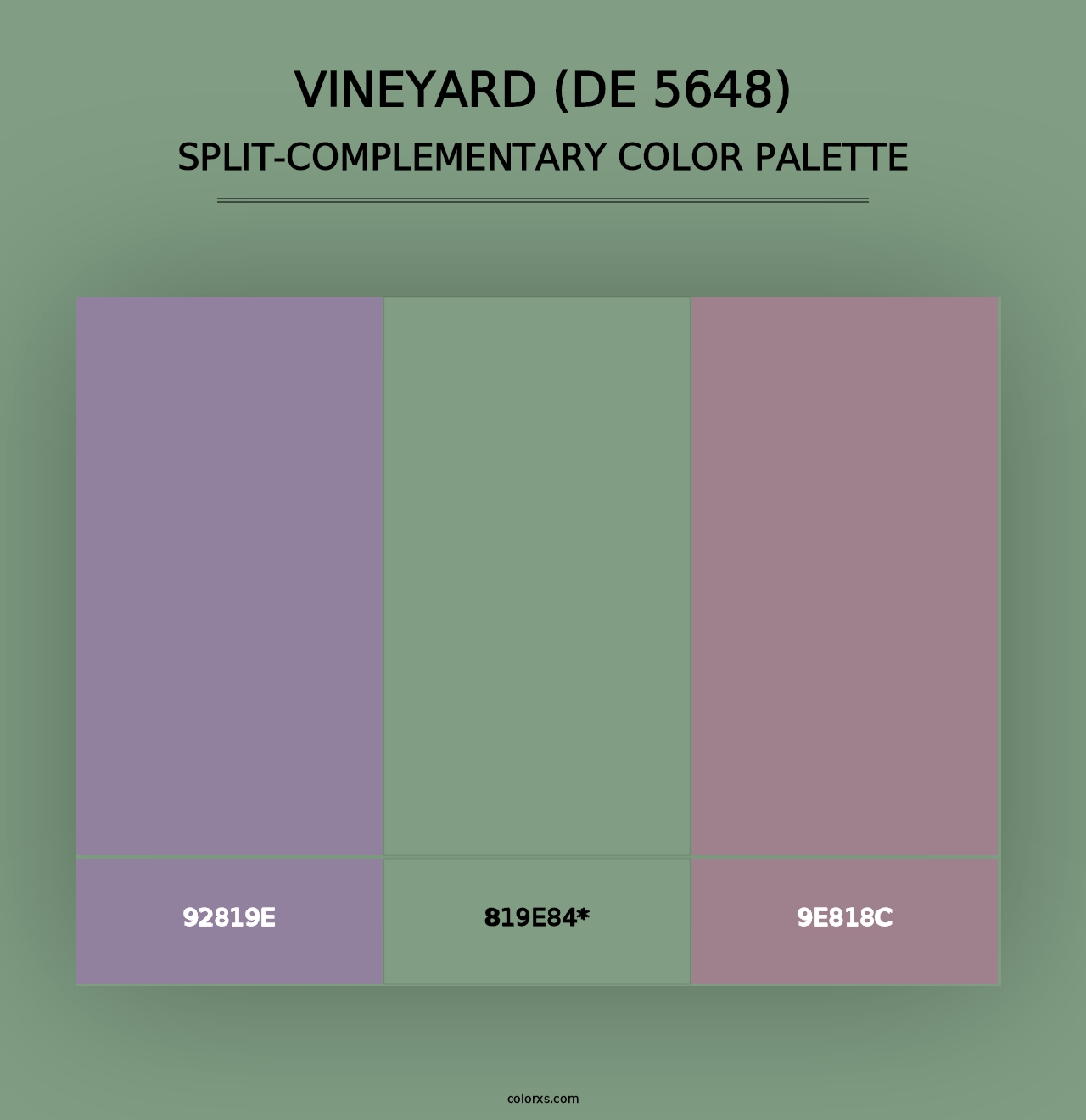 Vineyard (DE 5648) - Split-Complementary Color Palette