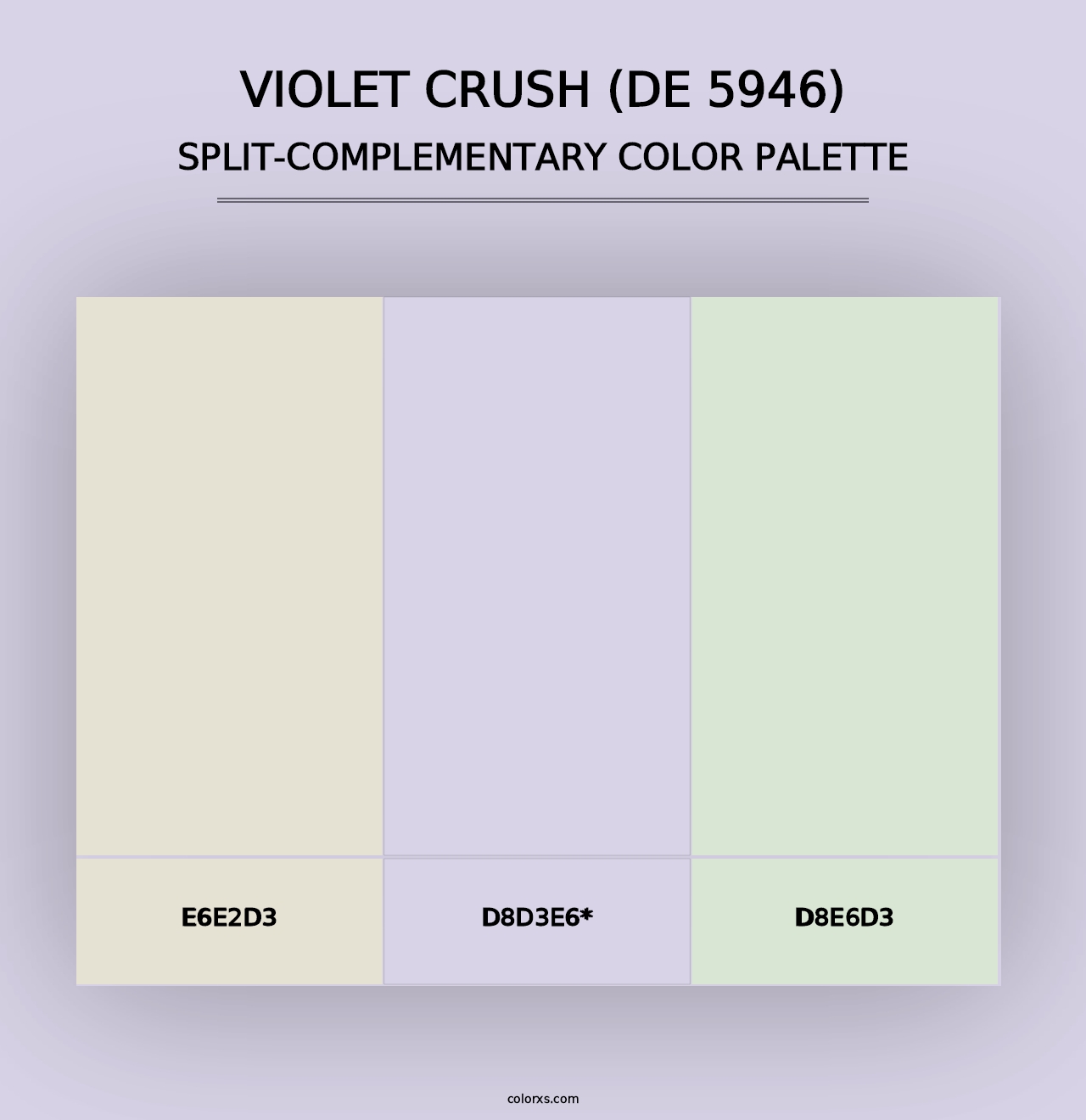 Violet Crush (DE 5946) - Split-Complementary Color Palette