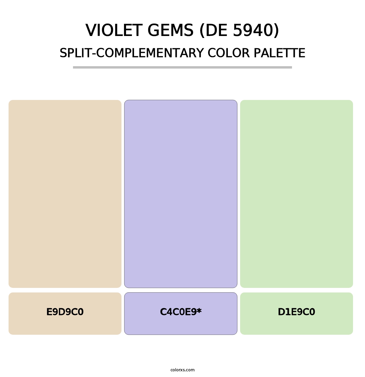 Violet Gems (DE 5940) - Split-Complementary Color Palette