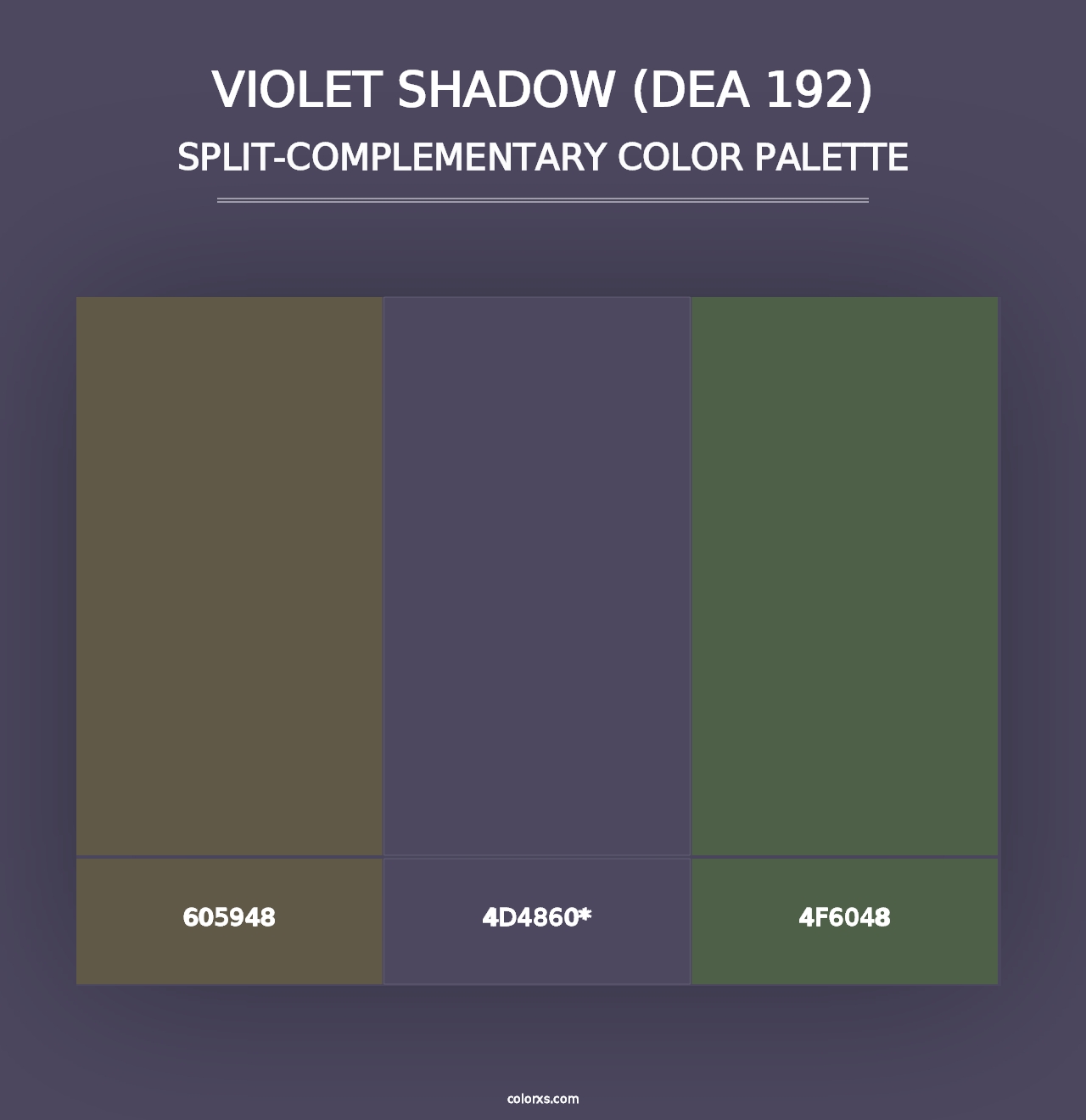 Violet Shadow (DEA 192) - Split-Complementary Color Palette