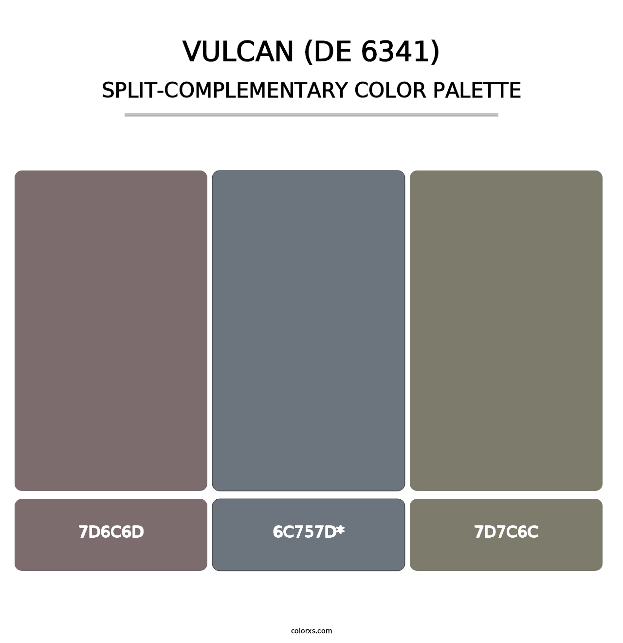 Vulcan (DE 6341) - Split-Complementary Color Palette