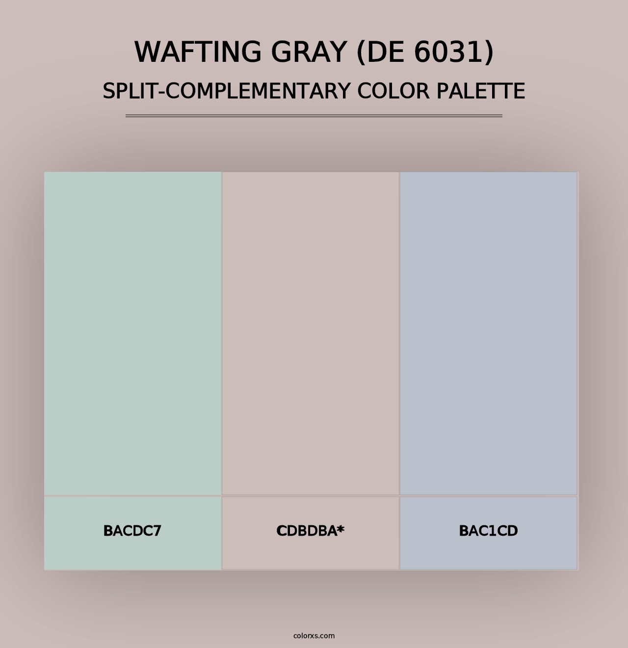 Wafting Gray (DE 6031) - Split-Complementary Color Palette