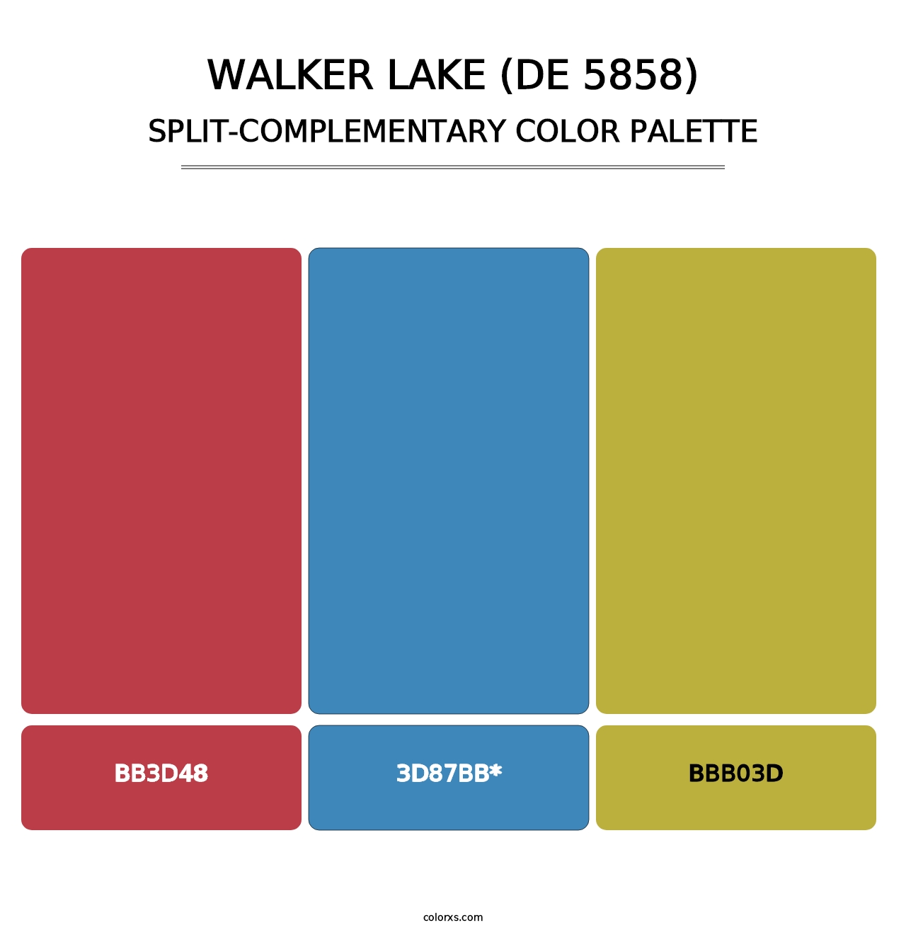 Walker Lake (DE 5858) - Split-Complementary Color Palette