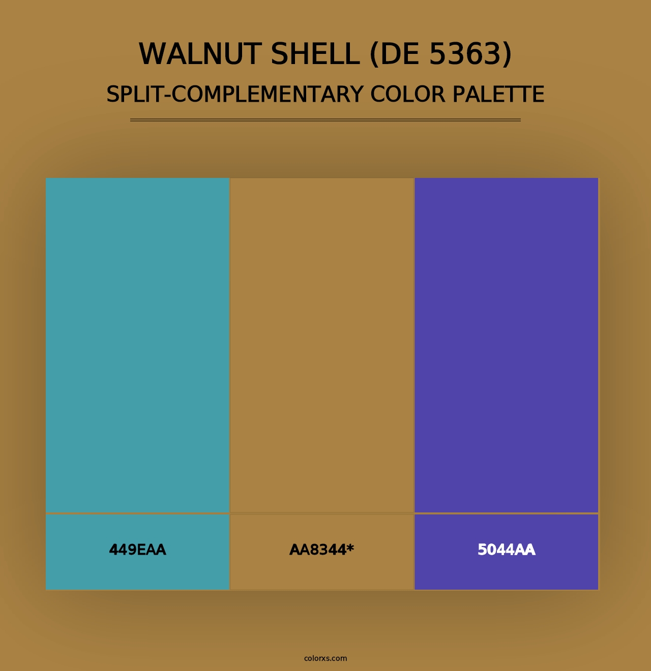 Walnut Shell (DE 5363) - Split-Complementary Color Palette