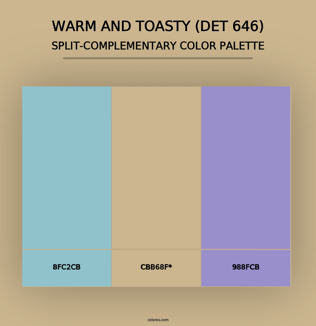 Warm and Toasty (DET 646) - Split-Complementary Color Palette