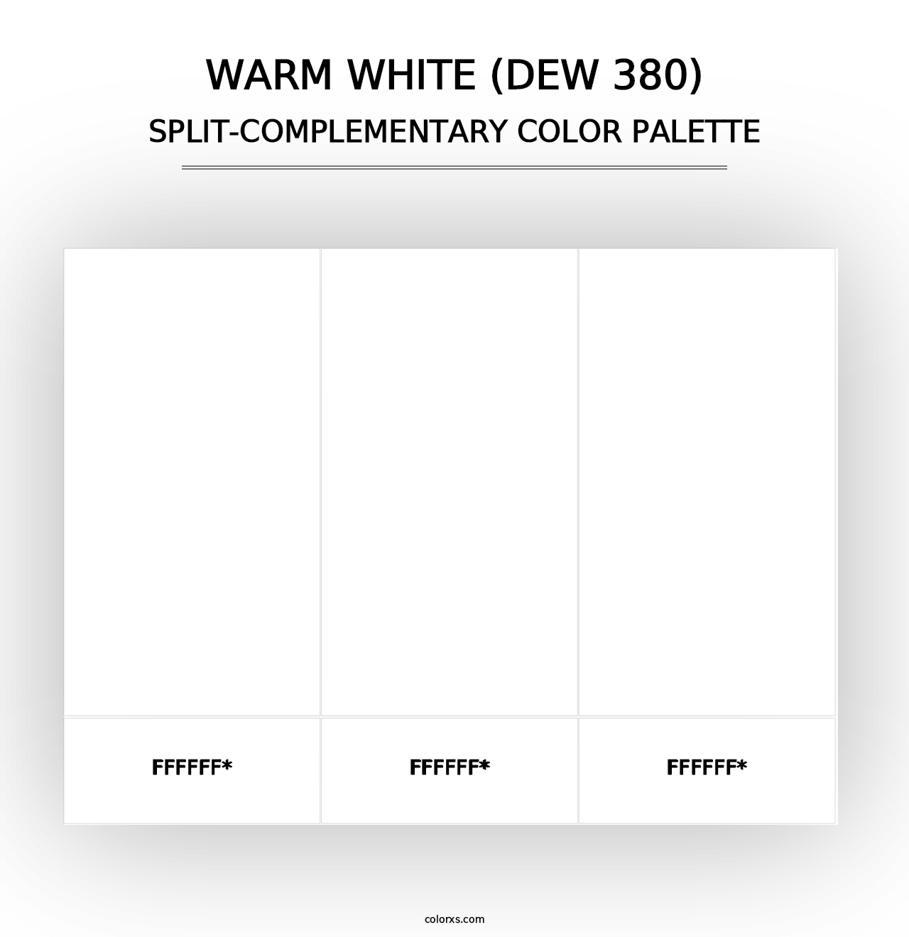 Warm White (DEW 380) - Split-Complementary Color Palette