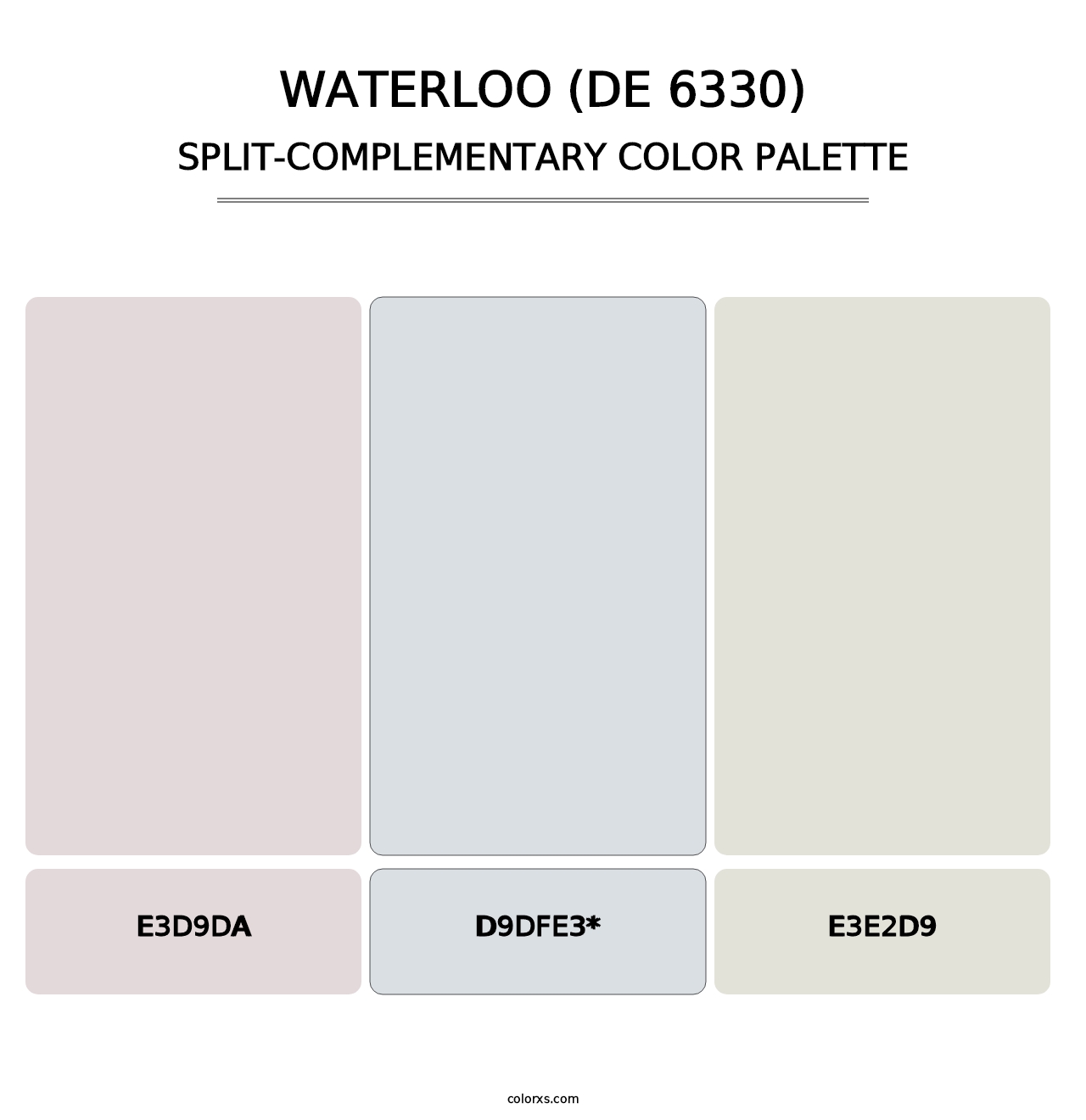 Waterloo (DE 6330) - Split-Complementary Color Palette