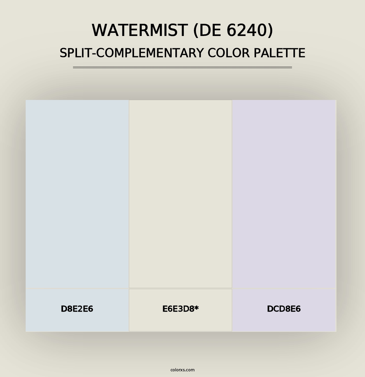 Watermist (DE 6240) - Split-Complementary Color Palette