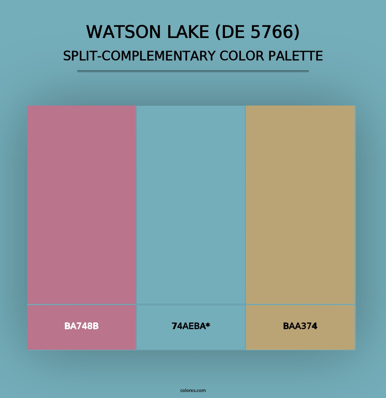 Watson Lake (DE 5766) - Split-Complementary Color Palette