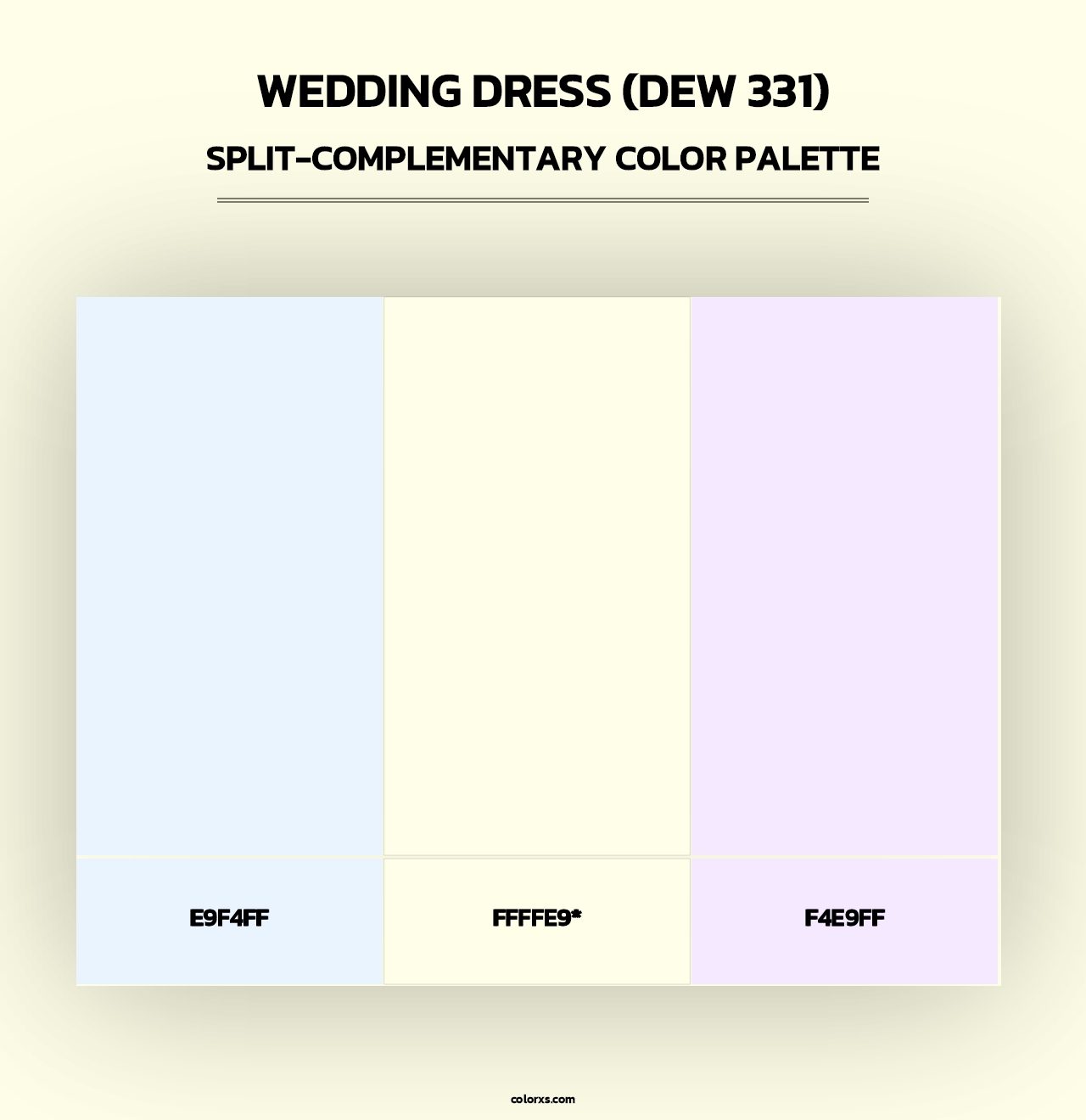 Wedding Dress (DEW 331) - Split-Complementary Color Palette