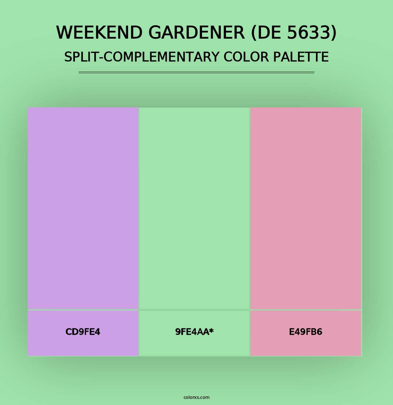 Weekend Gardener (DE 5633) - Split-Complementary Color Palette