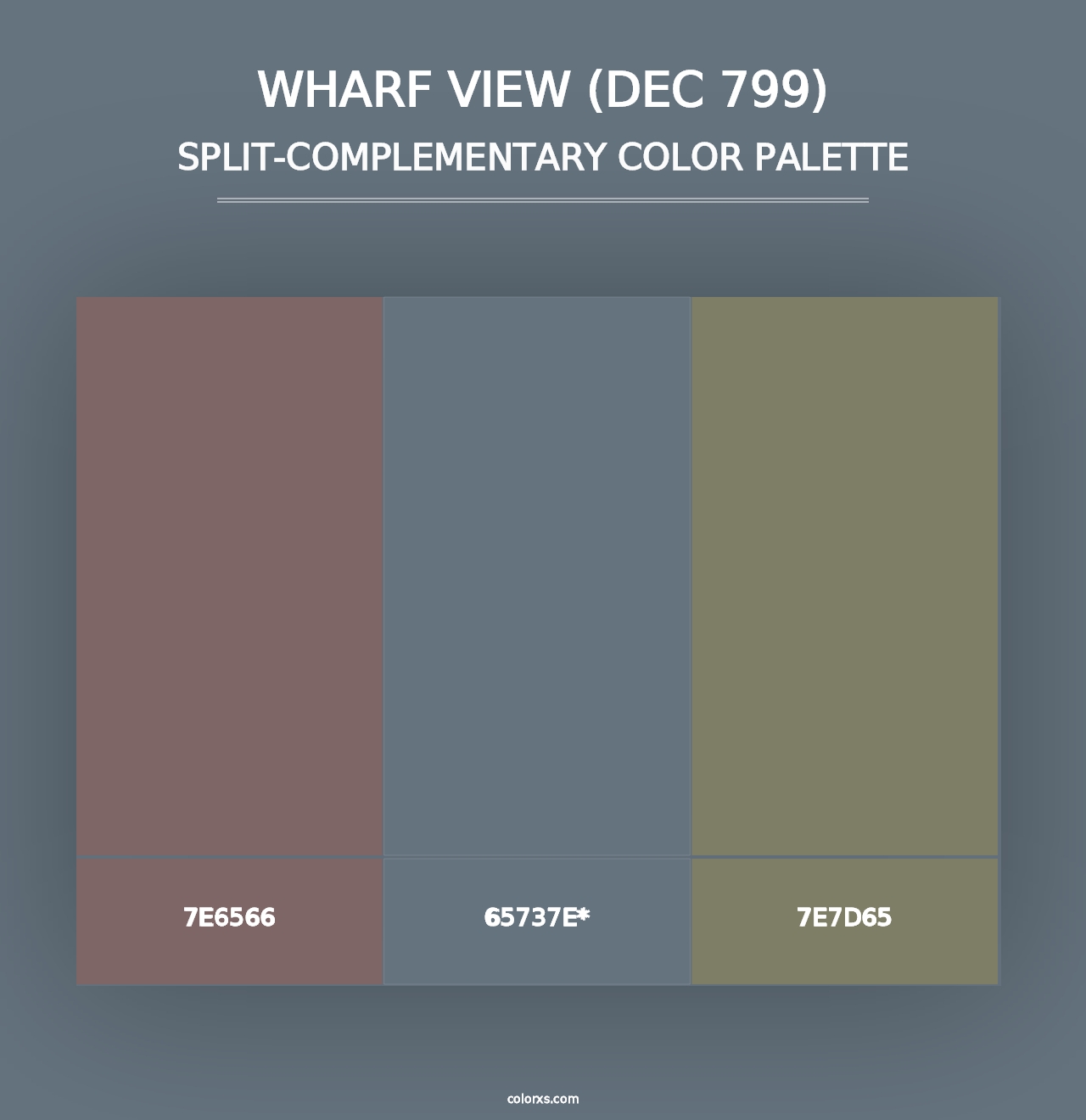 Wharf View (DEC 799) - Split-Complementary Color Palette