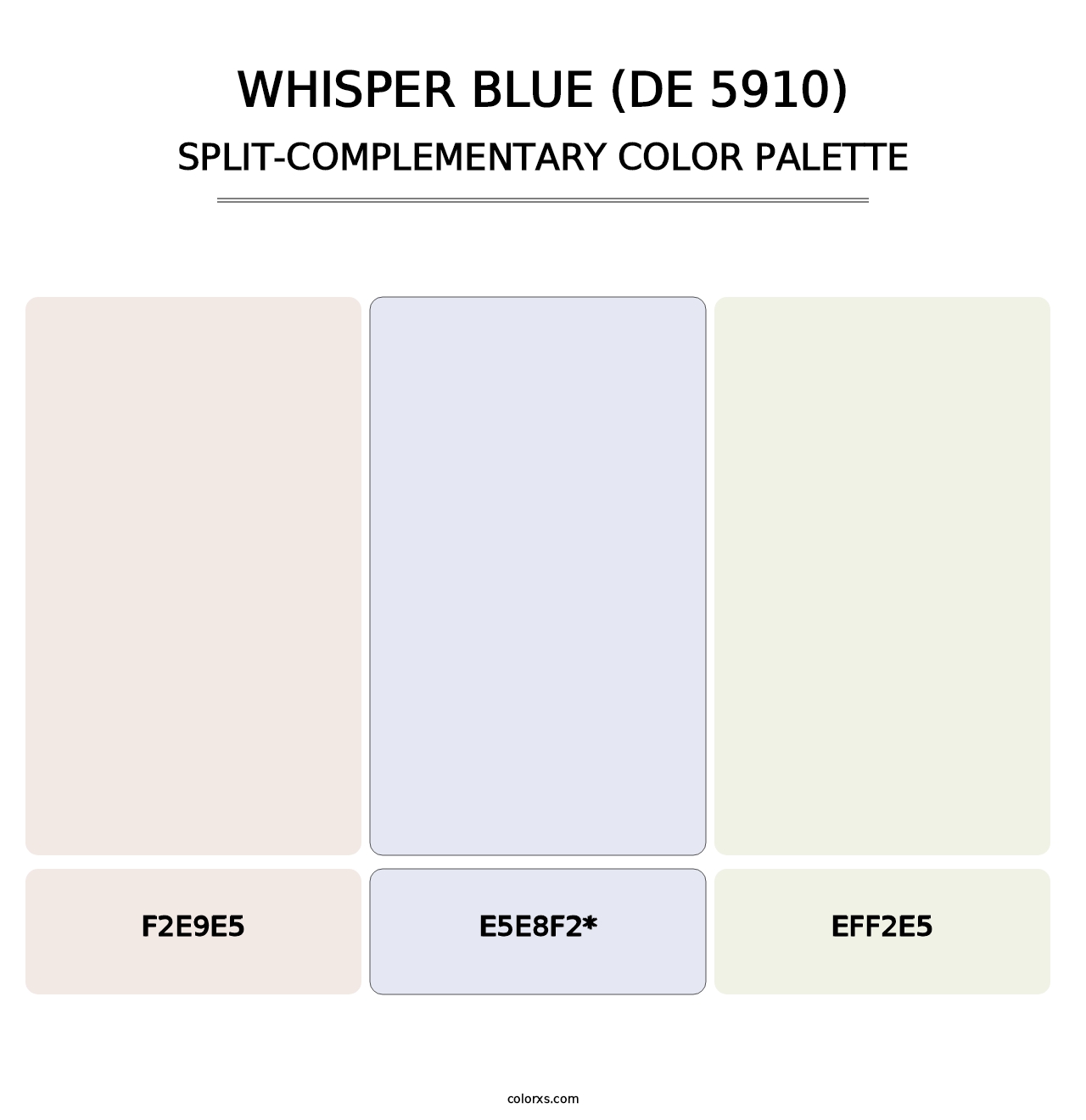 Whisper Blue (DE 5910) - Split-Complementary Color Palette