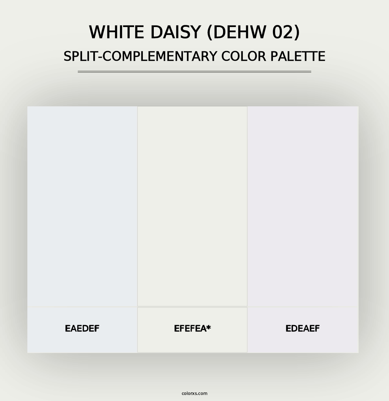 White Daisy (DEHW 02) - Split-Complementary Color Palette