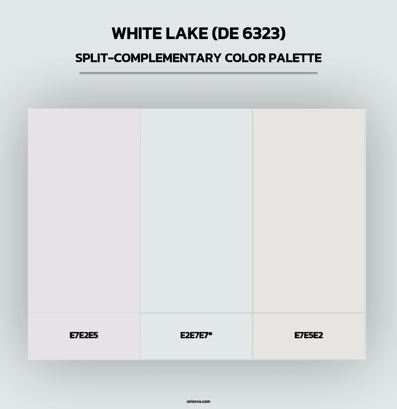 White Lake (DE 6323) - Split-Complementary Color Palette