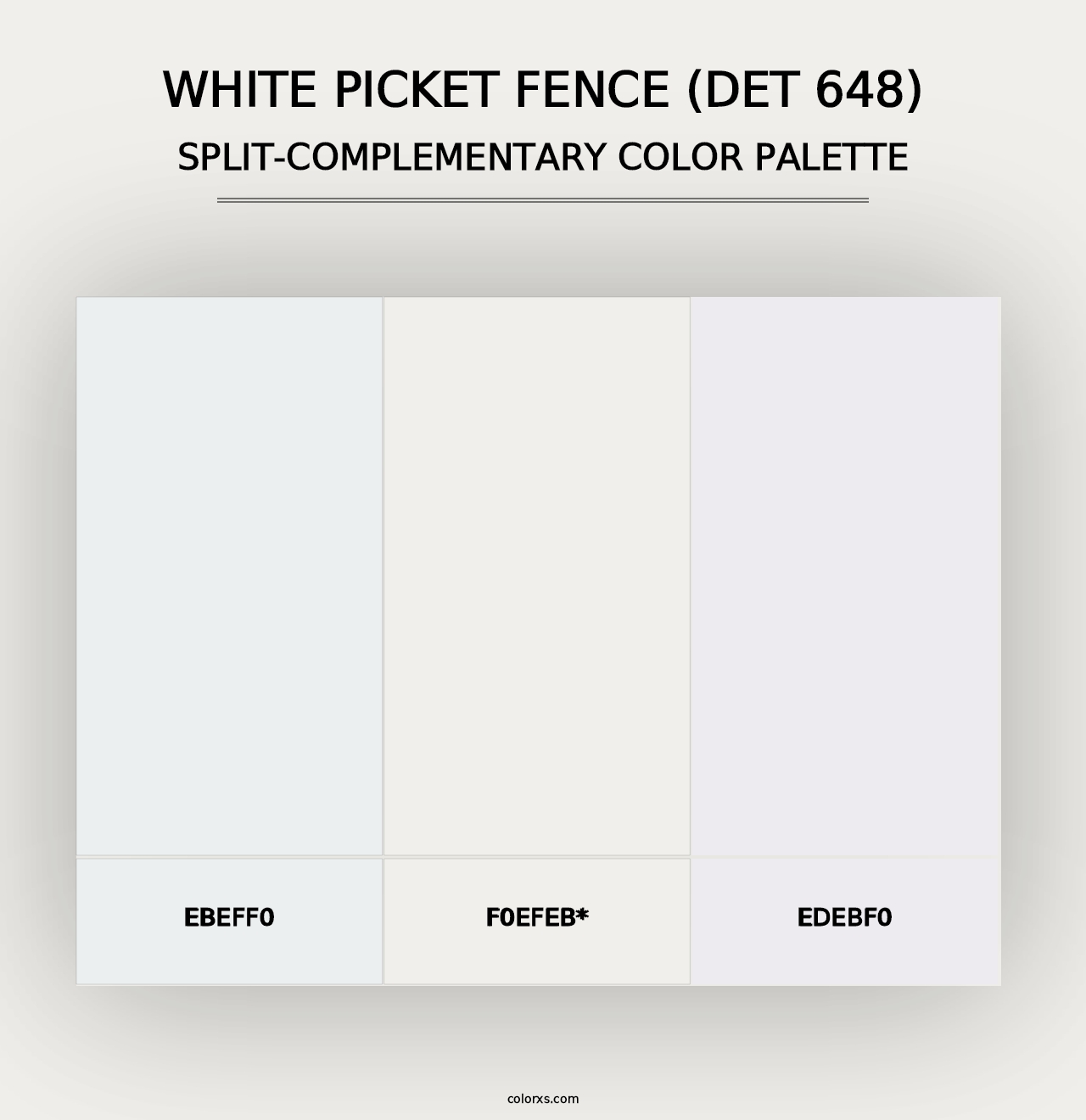 White Picket Fence (DET 648) - Split-Complementary Color Palette