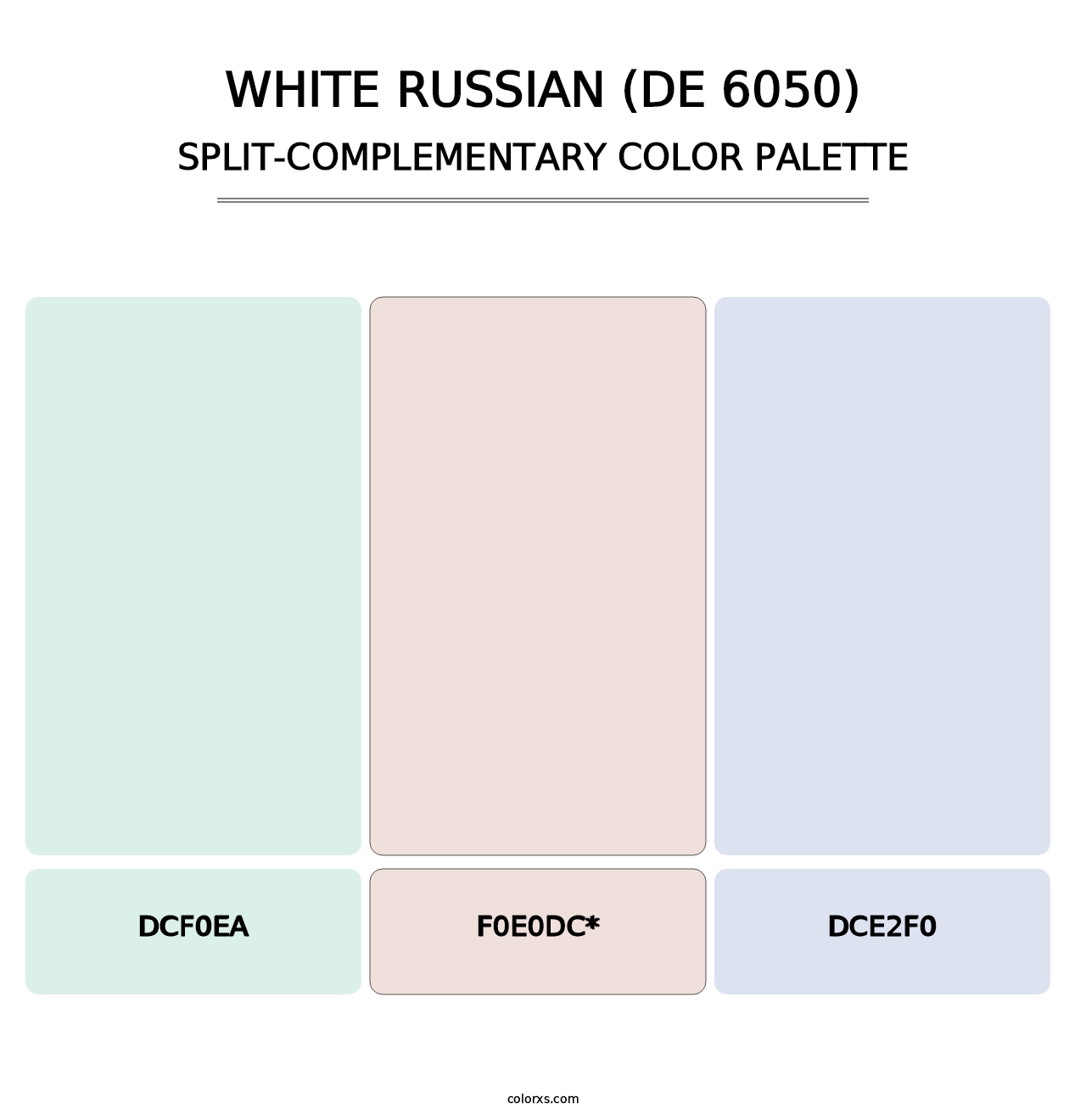 White Russian (DE 6050) - Split-Complementary Color Palette