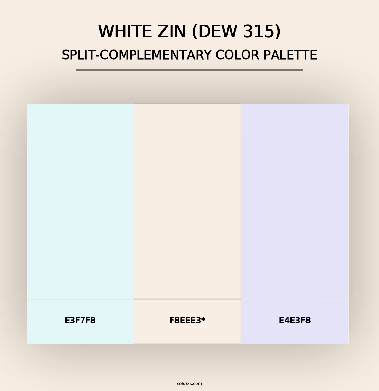 White Zin (DEW 315) - Split-Complementary Color Palette