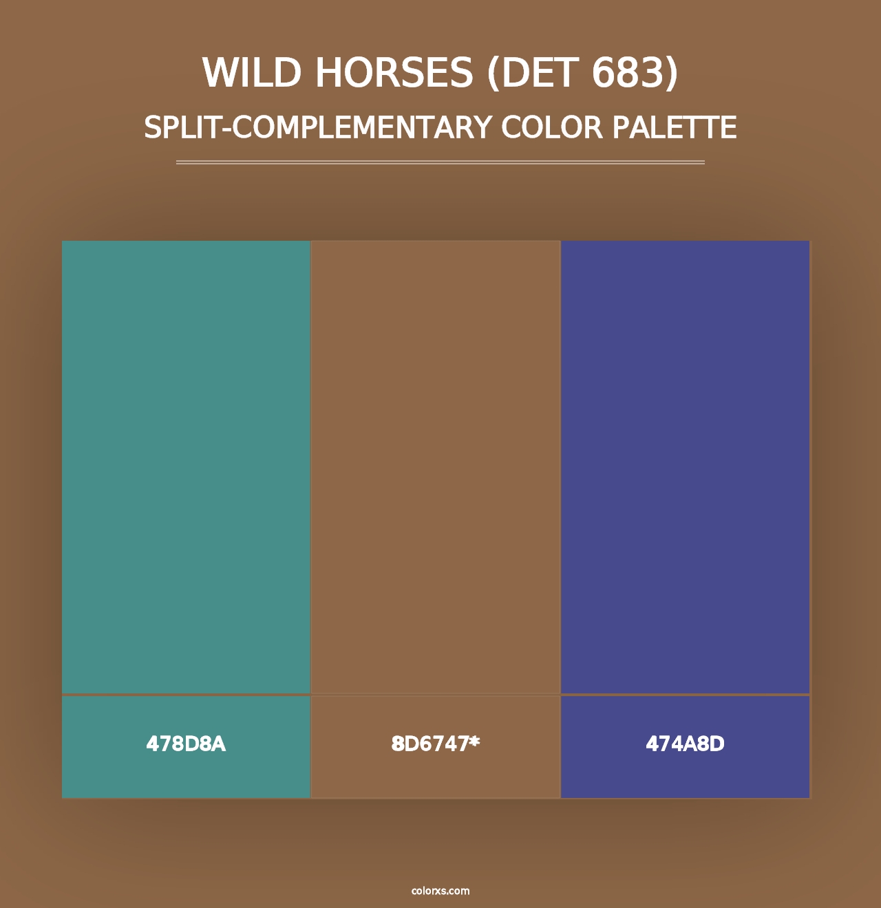 Wild Horses (DET 683) - Split-Complementary Color Palette