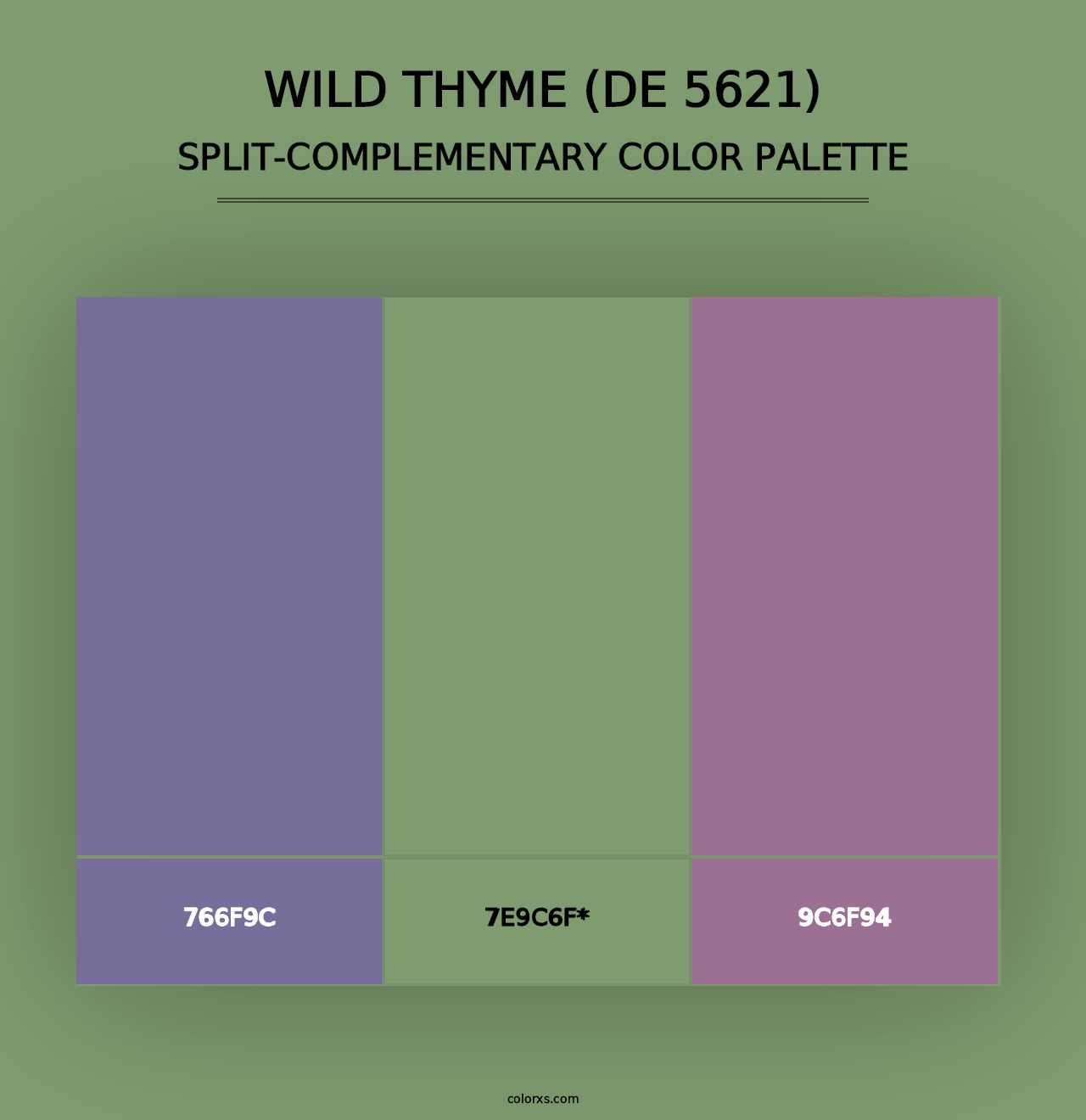 Wild Thyme (DE 5621) - Split-Complementary Color Palette