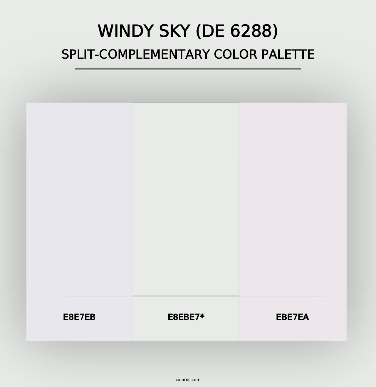 Windy Sky (DE 6288) - Split-Complementary Color Palette