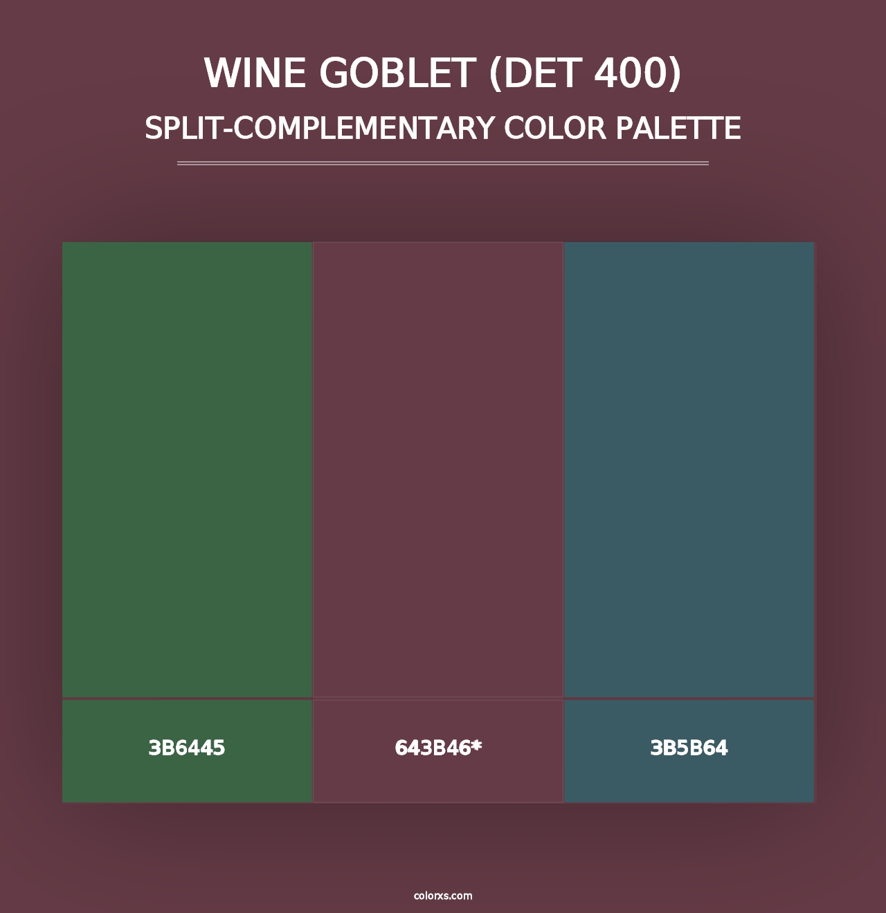 Wine Goblet (DET 400) - Split-Complementary Color Palette