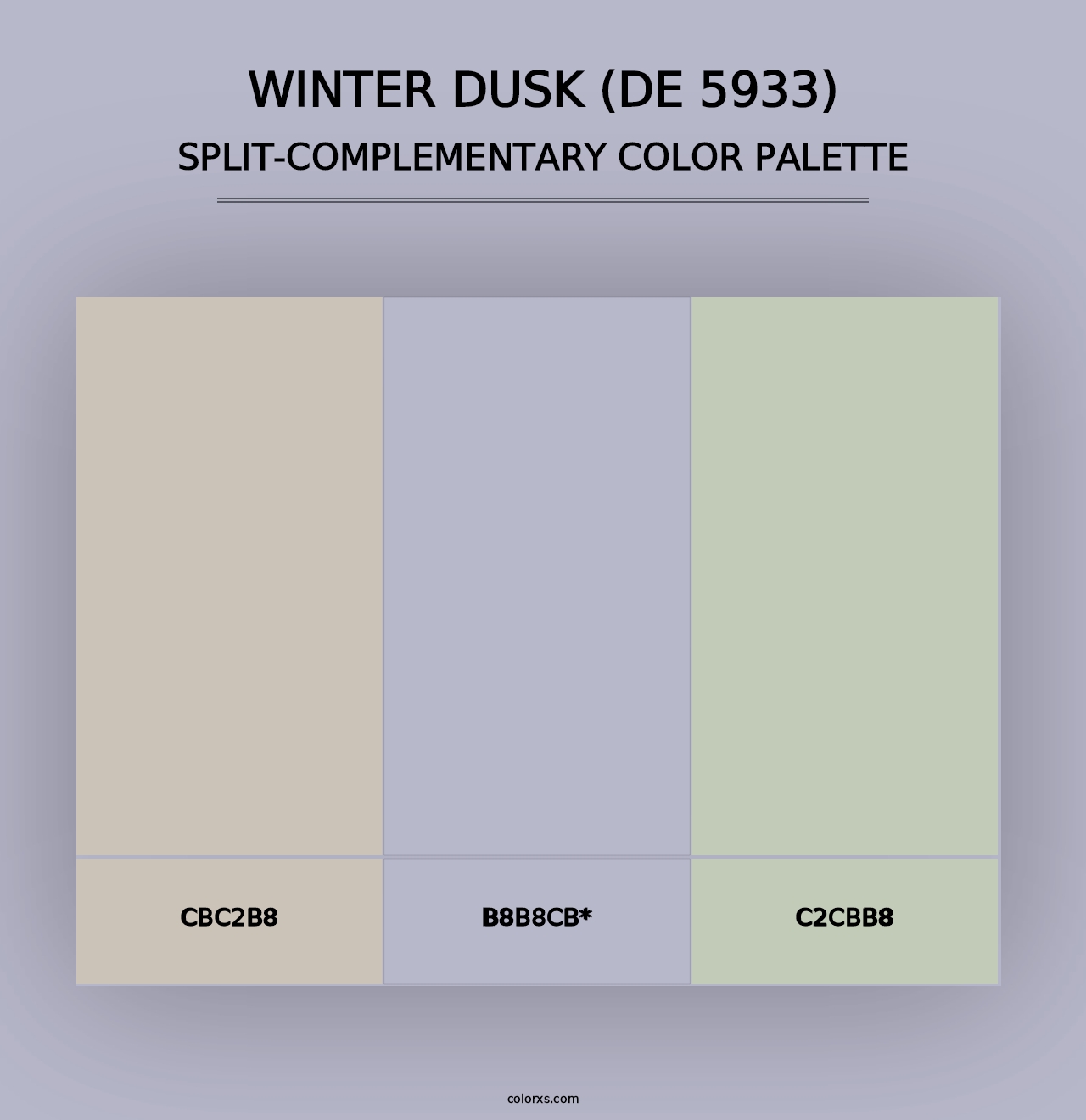 Winter Dusk (DE 5933) - Split-Complementary Color Palette