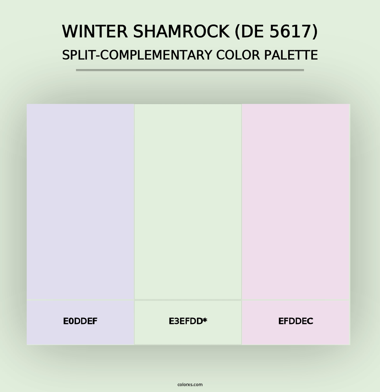 Winter Shamrock (DE 5617) - Split-Complementary Color Palette