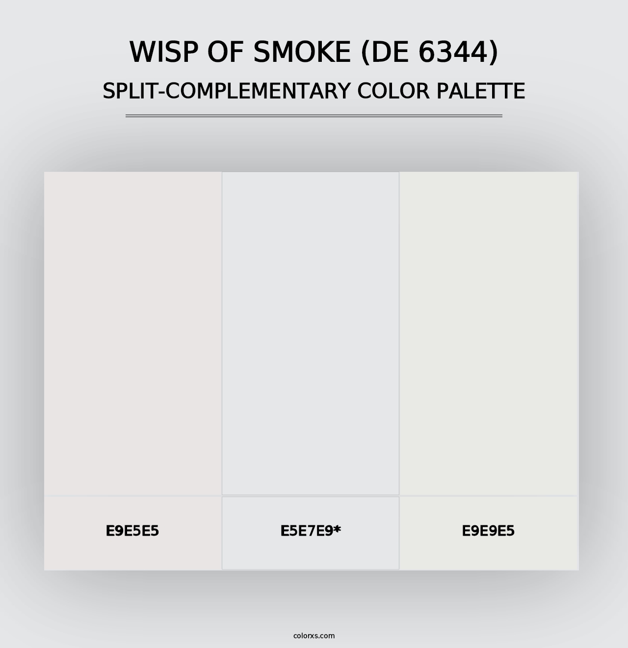 Wisp of Smoke (DE 6344) - Split-Complementary Color Palette