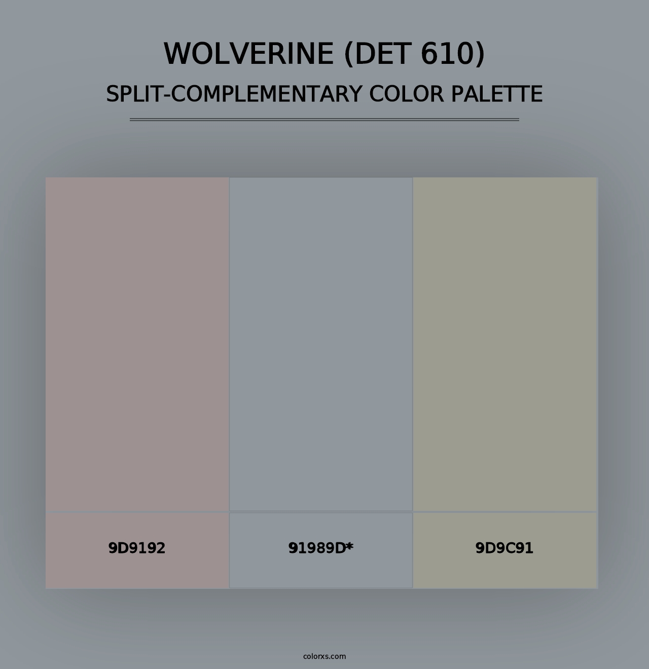 Wolverine (DET 610) - Split-Complementary Color Palette