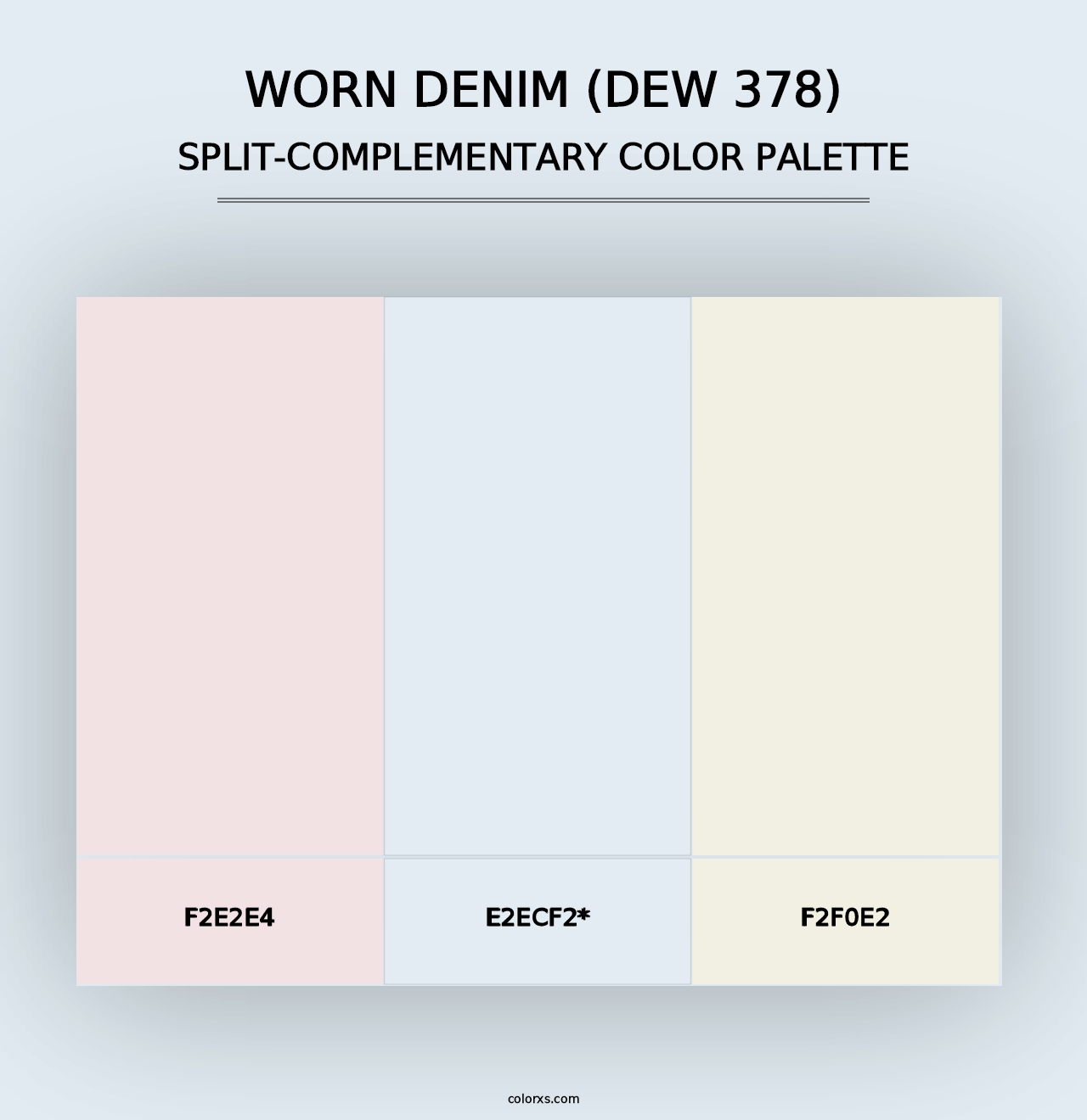 Worn Denim (DEW 378) - Split-Complementary Color Palette