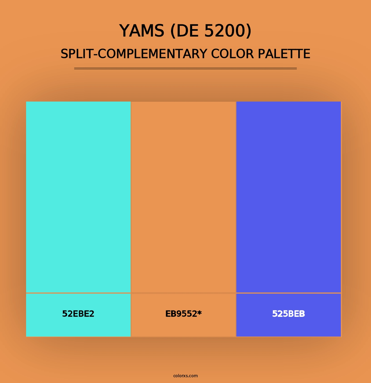 Yams (DE 5200) - Split-Complementary Color Palette