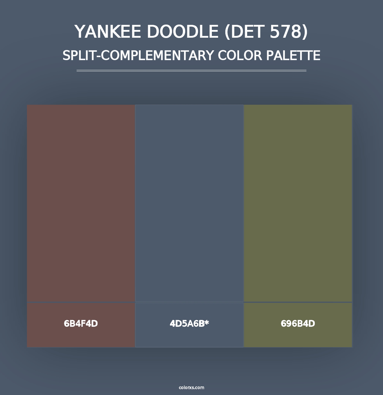 Yankee Doodle (DET 578) - Split-Complementary Color Palette