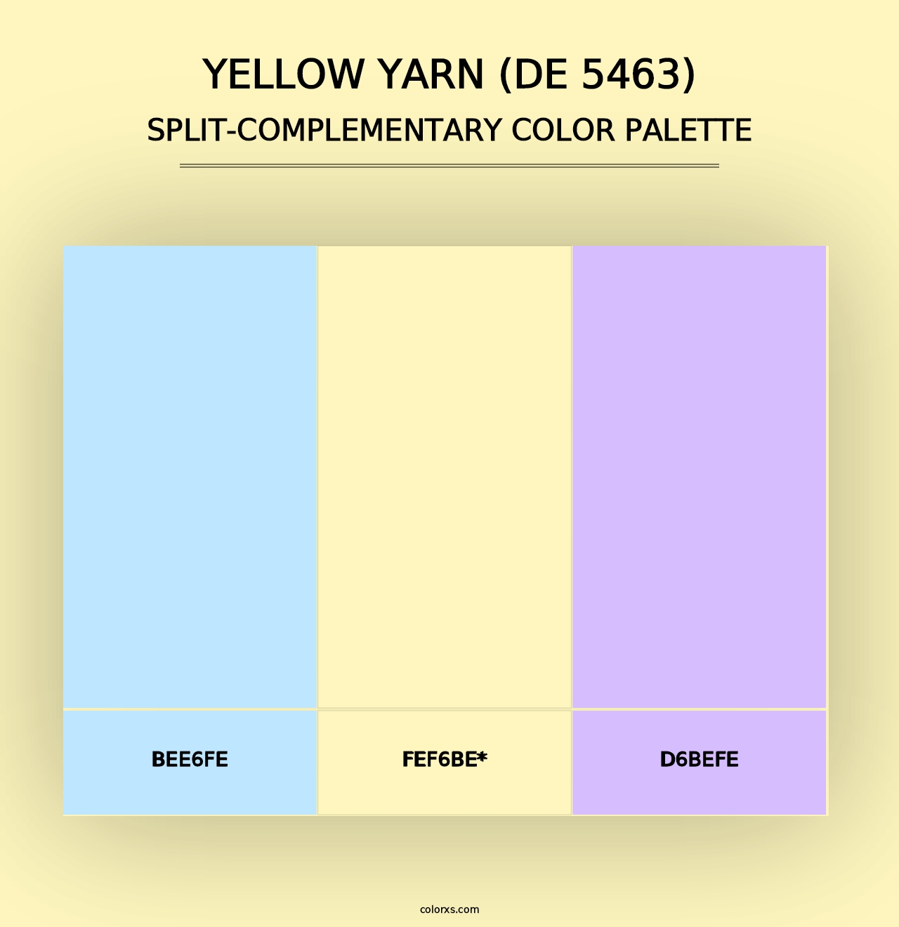 Yellow Yarn (DE 5463) - Split-Complementary Color Palette