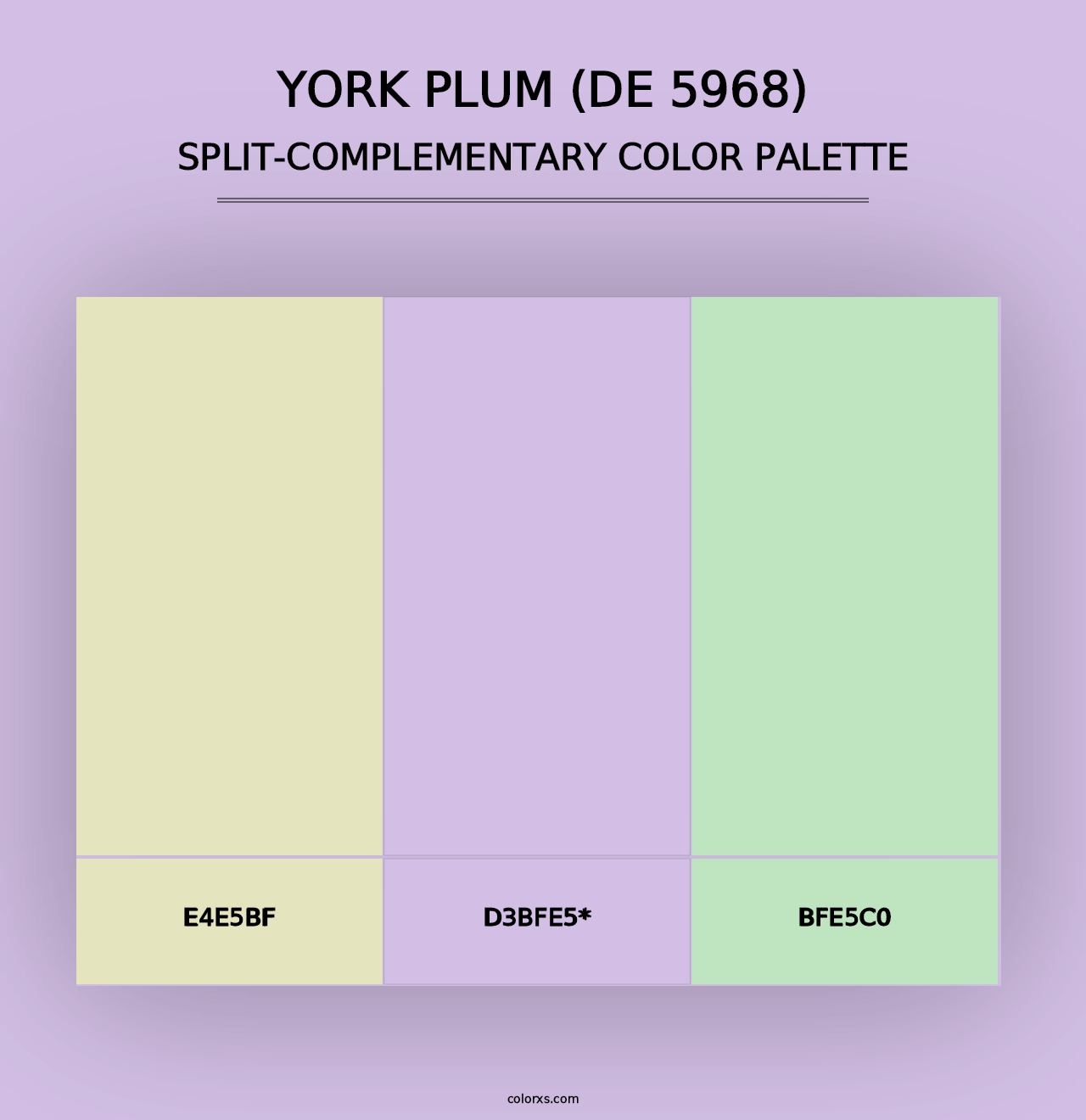 York Plum (DE 5968) - Split-Complementary Color Palette