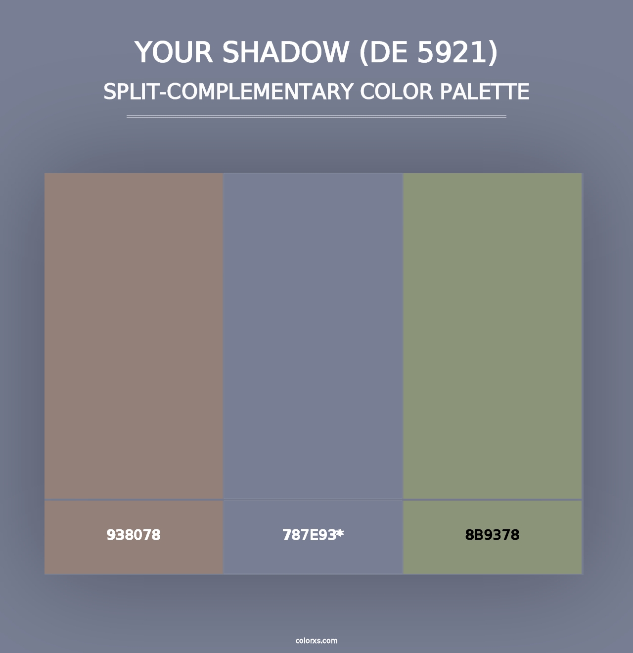 Your Shadow (DE 5921) - Split-Complementary Color Palette