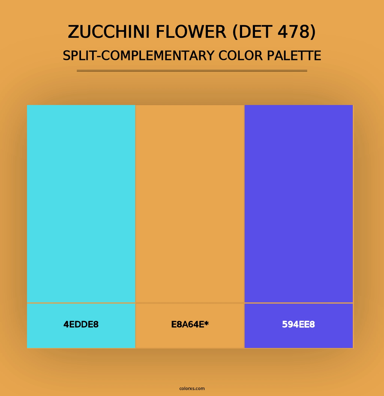 Zucchini Flower (DET 478) - Split-Complementary Color Palette