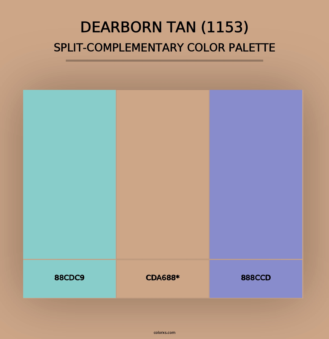 Dearborn Tan (1153) - Split-Complementary Color Palette