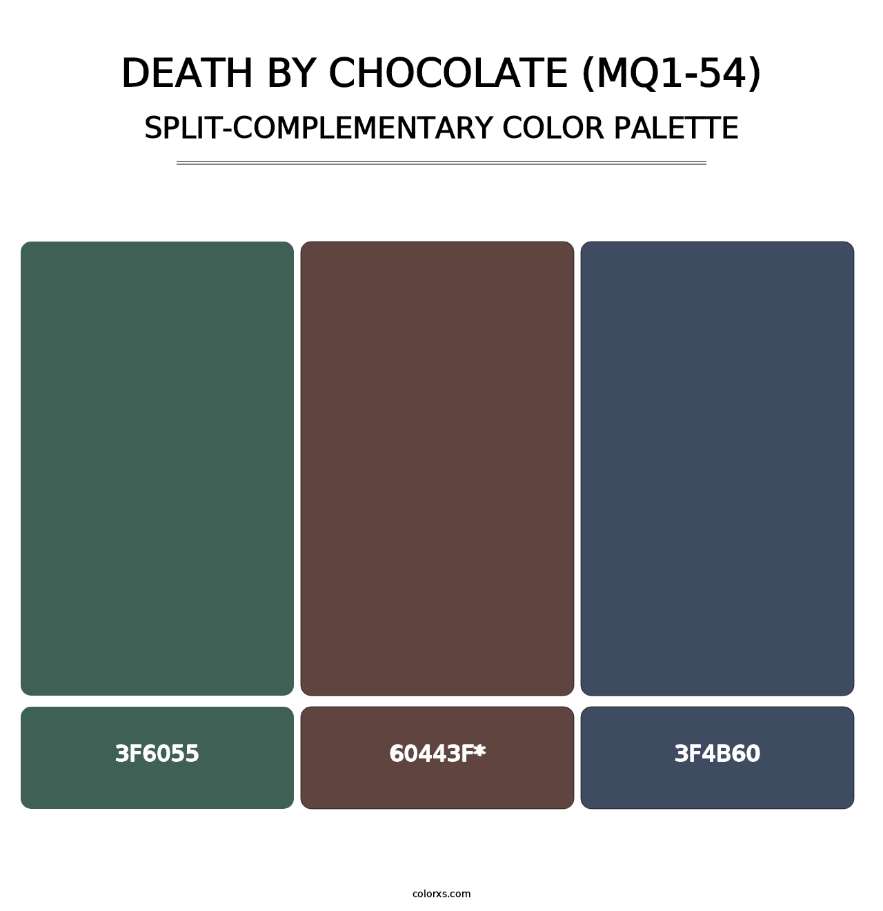 Death By Chocolate (MQ1-54) - Split-Complementary Color Palette