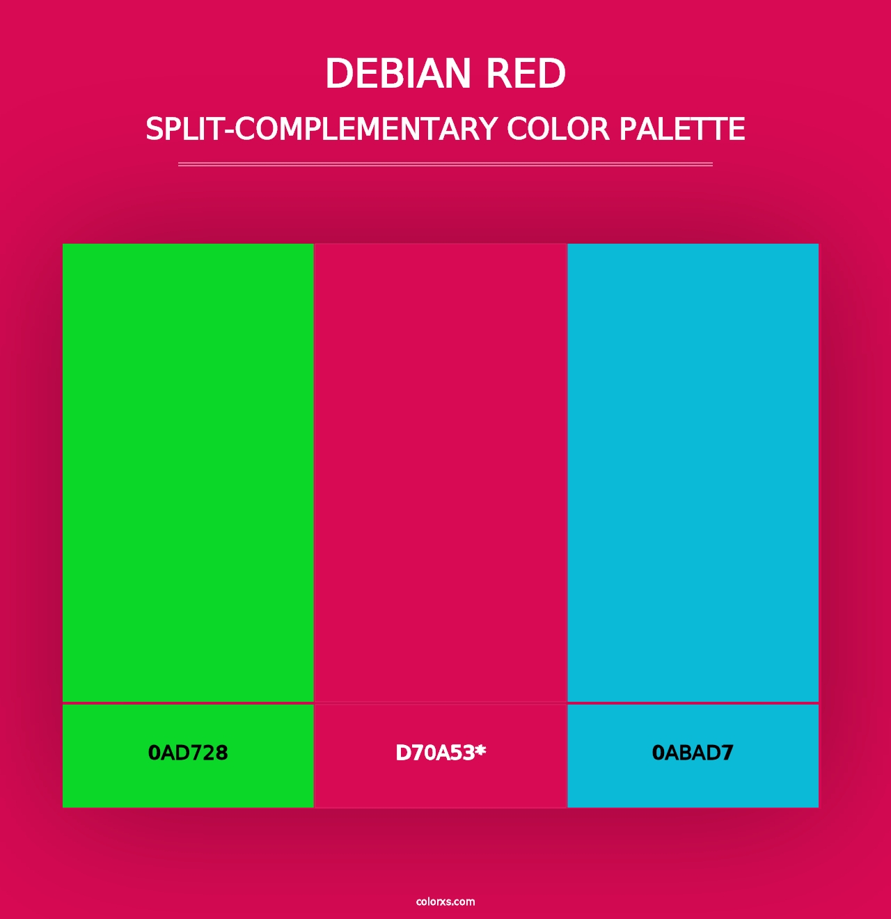 Debian red - Split-Complementary Color Palette