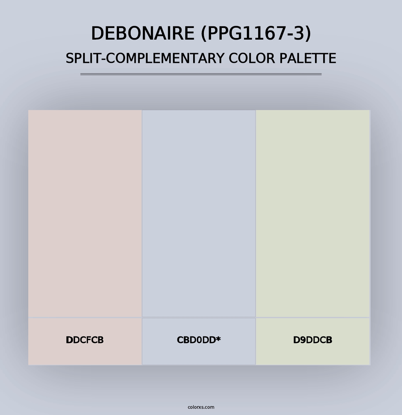 Debonaire (PPG1167-3) - Split-Complementary Color Palette